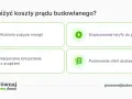 Grafika przedstawia cztery ikony z opisami: żarówka (kontrola zużycia energii), koło zębate z błyskawicą (dopasowanie taryfy), wykrzyknik (racjonalne korzystanie z urządzeń) i dokument (porównanie ofert).