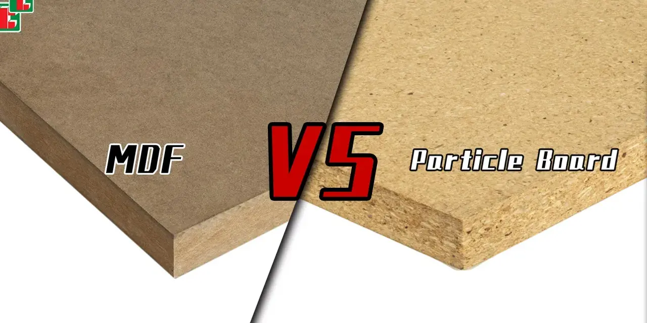 Porównanie płyty MDF i płyty wiórowej. Gładka powierzchnia MDF kontra ziarnista płyta wiórowa.