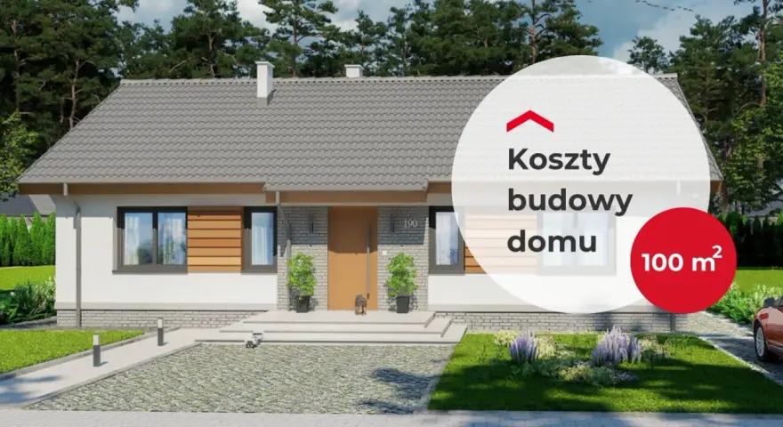 Ile kosztuje wykończenie domu 100m2? Nowoczesny dom z podjazdem i zadbanym ogrodem.