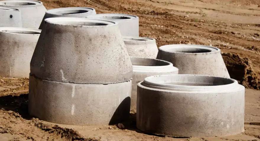 Betonowe kręgi kanalizacyjne czekają na montaż. Sprawdź kręgi betonowe cennik i wybierz najlepsze rozwiązanie dla swojej budowy.