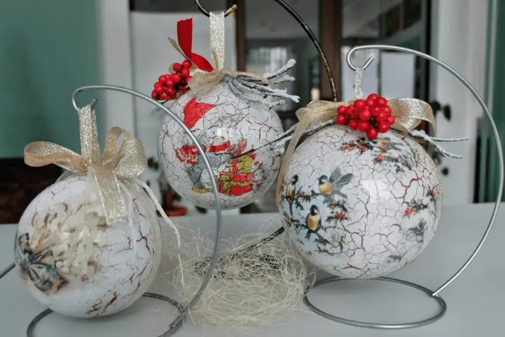 bombka styropianowa decoupage krok po kroku