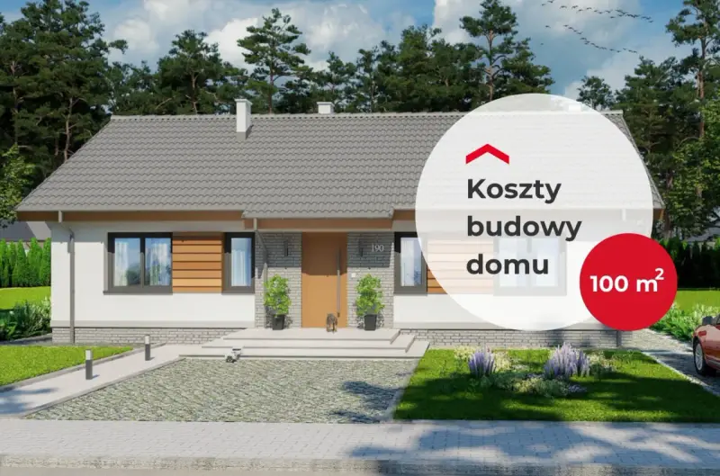 Ile kosztuje wykończenie domu 100m2? Nowoczesny dom z podjazdem i zadbanym ogrodem.
